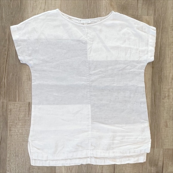 J. Jill Tops - Pure JILL Linen Short Sleeve Color Block Tunic Size S